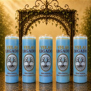 Kit 5 Velas de 200gr - Azul Claro