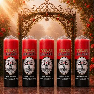 Kit 5 Velas de 200gr - Vermelha e Preta