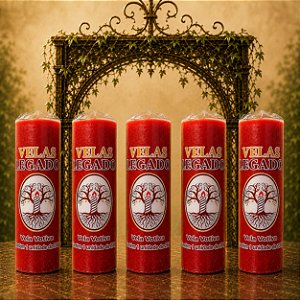 Kit 5 Velas de 200gr - Vermelha