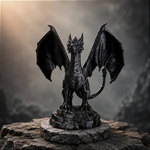 Dragão Preto - 15cm