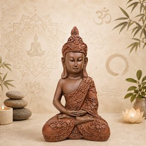 Buda Roupa Marrom - 26cm