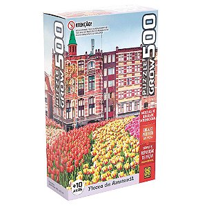 Quebra-cabeça Flores de Amsterdã 500 Peças - Grow