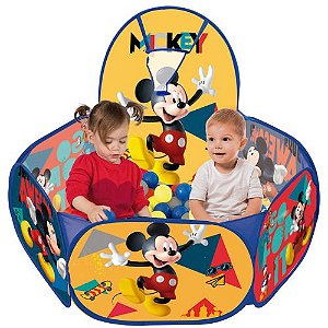 Piscina De Bolinhas Mickey com Cesta de Basquete + 100 Bolinhas - Zippy Toys