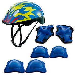 Kit de Proteção Completo Chamas Azul - Zippy Toys