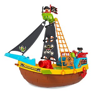 Barco Pirata com Rodinhas 23 Peças - Maral