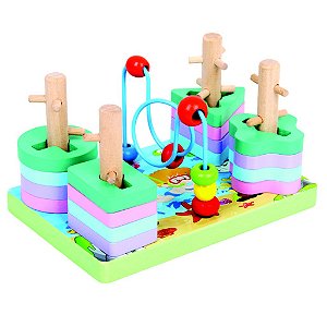 Aramado Divertido Cores e Formas Brinquedo Pedagógico em MDF - Toymix