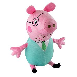 Peppa Pig - Pelúcia Papai Pig 35 cm - Sunny