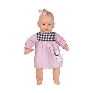 Boneca Meu Bebê Vestido Rosa e Preto 60 cm - Estrela
