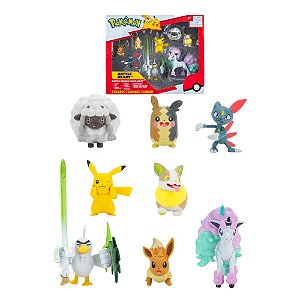 Pokémon - Conjunto Multi Pack com 8 Figuras De Batalha - Sunny