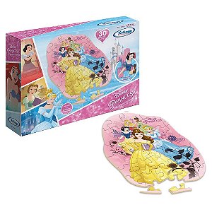 Quebra-cabeça Princesas Disney 30 Peças em Madeira - Xalingo