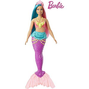 Boneca Barbie Fantasy Sereia Dreamtopia Cauda Lilás GJK11 - Mattel