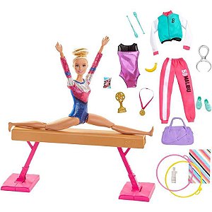 Boneca Barbie Profissões Playset Ginasta GJM72 - Mattel