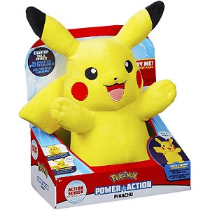 Pokémon - Pelúcia Pikachu 30 cm com Luz e Som 2610 - Sunny