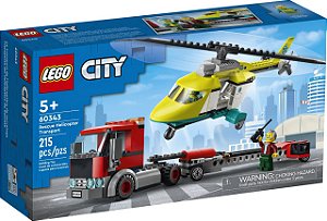 LEGO City - Transporte de Helicóptero de Salvamento 215 Peças 60343