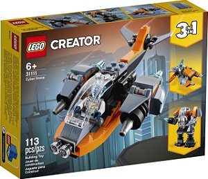 LEGO Creator 3 em 1 - Ciberdrone 113 Peças 31111