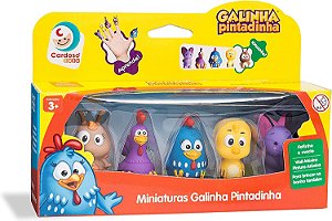 Galinha Pintadinha - Miniaturas Dedoche em Vinil - Cardoso