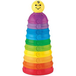 Torre de Potinhos Coloridos Educativo Fisher-Price W4472 - Mattel