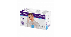 LUVA VINIL COM PÓ PROFISSIONAL CAIXA COM 100 uni.