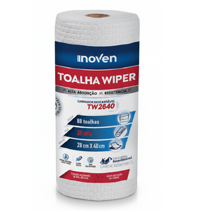 Rolo Toalha Wiper 28x40 Inoven – 88 Toalhas 35 Metros Super Absorventes