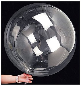 Kit C/ 30 (1,61un pix) Balão Bubble Cristal Transparente 24 Polegadas 60cm
