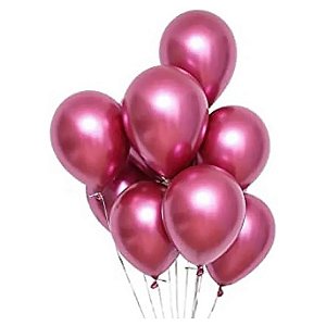 Kit 100 Balão Bexiga Metalizado N°5 Pink Diversas Cores Atacado -  SeletoStore