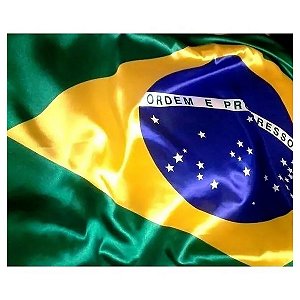 Bandeira Do Brasil Grande Em Cetim Com Brilho 1,50 X 0,90 Copa Do Mundo