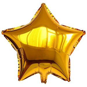 10 Balões Metalizado Estrela 45cm Festa Casamento Gás Ar