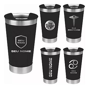 Kit 10 Copos Térmico Personalizado C/ Nome Logo Time e Tampa