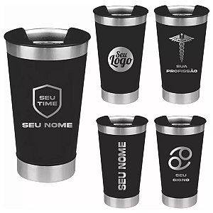 Kit 10 Copos Térmico Personalizado C/ Nome Logo Time e Tampa