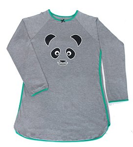 Camisola Infantil Feminino Manga Longa Panda Família