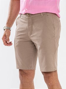 BERMUDA SARJA MASCULINO ESPORTE FINO - CAQUI