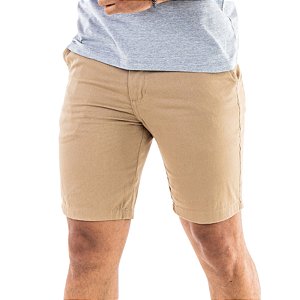 Bermuda Sarja Masculino Esporte Fino - Creme Escuro