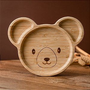 Prato Urso de Bambu com Ventosa