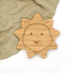 Prato Leão de Bambu com Ventosa