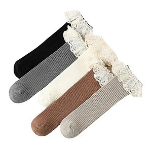 Meia Estilo Boho com Babado