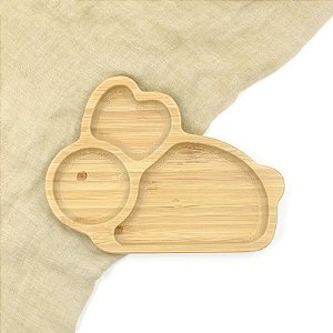 Prato Coelhinho de Bambu com Ventosa