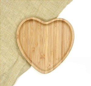 Prato Coração de Bambu com Ventosa