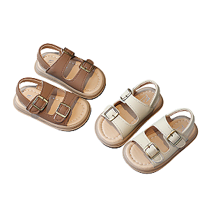 Sandália Infantil Casual Solis Fivelas Ajustáveis Confortável Para Escola Ou Dia A Dia