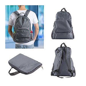 Mochila Mala Dobrável Preto Esportes Viagem Camping (7445)