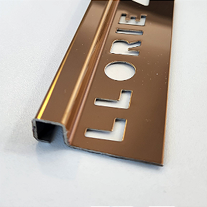 Perfil Inox 304 Modelo P Escadas e Soleira Quadrado, Chão e Parede 12mm - Barra de 3 metros