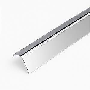 Perfil Inox Cantoneira e Degraus Sobrepor 20mm x 20mm - Barra de 3 metros