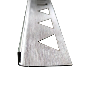 Perfil Inox Escadas e Acabamento de Porcelanato 12mm - Barra de 3 metros