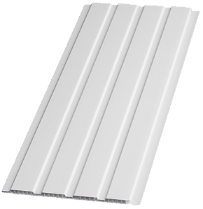 Painel Ripado Pvc 3d Relevo Barra 3,00x0,20 - Cor Branco Neve