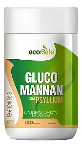 Glucomannan 750mg +psyllium 600mg Puro 1 Pote 120capsulas Glucomannan Puro Original