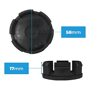 Calota 58mm Centro de Roda Honda FIT Civic City WRV Grafite