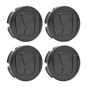 Jogo Calota Central 58mm Honda FIT Civic City WRV Grafite