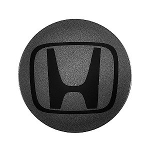 Jogo de Calotinha 69mm Honda New Civic Grafite com emblema Preto