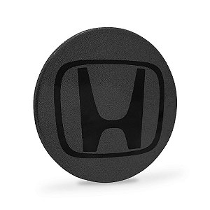 Calotinha 69mm Centro de Roda Honda New Civic Grafite Emblema Preto