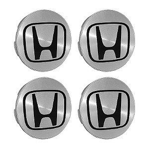 Jogo de Calotinha 69mm Centro de Roda Honda HRV CRV Accord Escovada