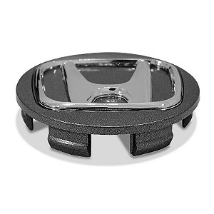 Calotinha 69mm Centro de Roda Honda New Civic Grafite Emblema Cromado